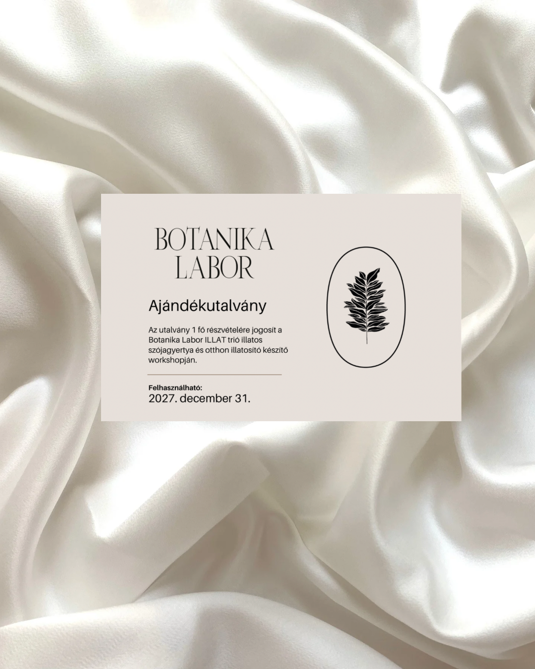 Illatos szójagyertya workshop Ajándékutalvány /GIFT CARD